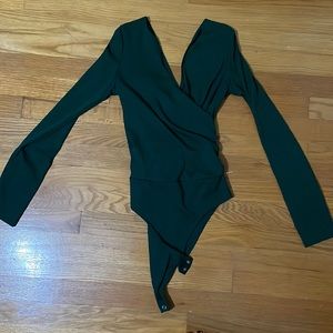 Ribbed long sleeve bodysuit